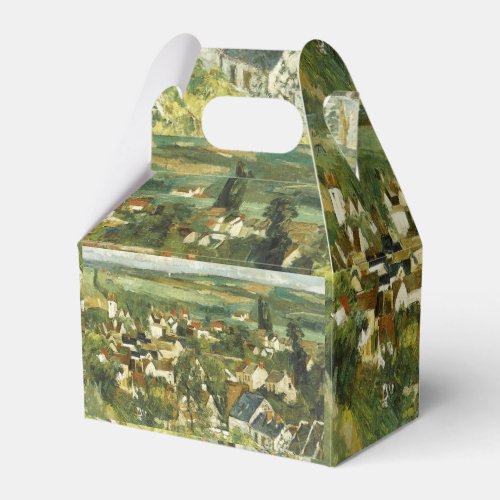 Vintage Cezanne Panoramic view of Auvers_sur_Oise Favor Boxes