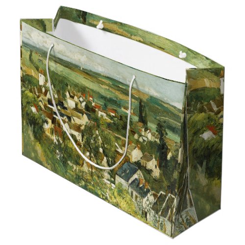 Vintage Cezanne Panoramic view of Auvers_sur_Oise Large Gift Bag