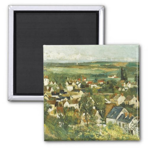 Vintage Cezanne Panoramic view of Auvers_sur_Oise Magnet
