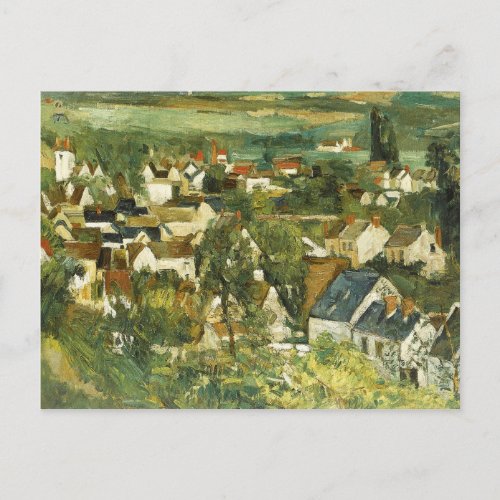 Vintage Cezanne Panoramic View of Auvers_sur_Oise Postcard