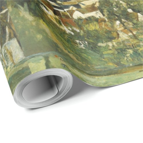 Vintage Cezanne Panoramic View of Auvers_sur_Oise Wrapping Paper