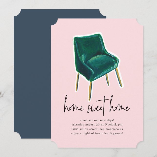 Vintage Chair | Housewarming Party Invitation (Front/Back)
