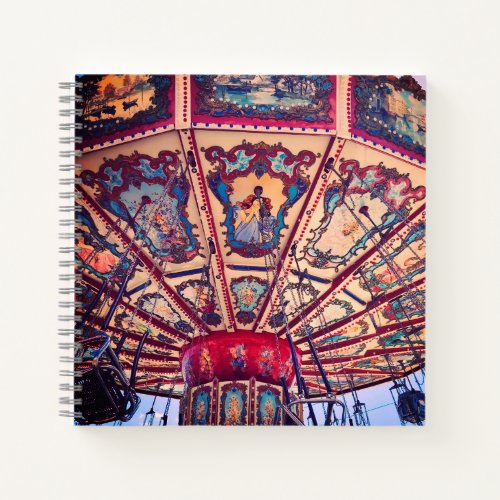 Vintage Chairs Swing Fairground Ride Notebook