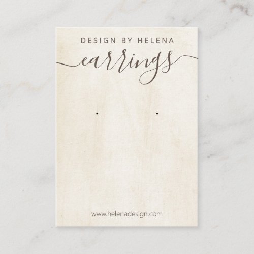 Vintage Chalk Paint Earring Display Business Card