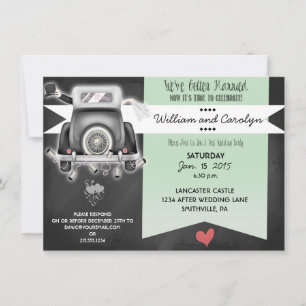 Vintage Chalkboard After Wedding Party Invitation