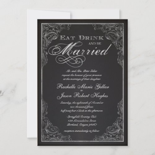 Vintage Chalkboard Announcement