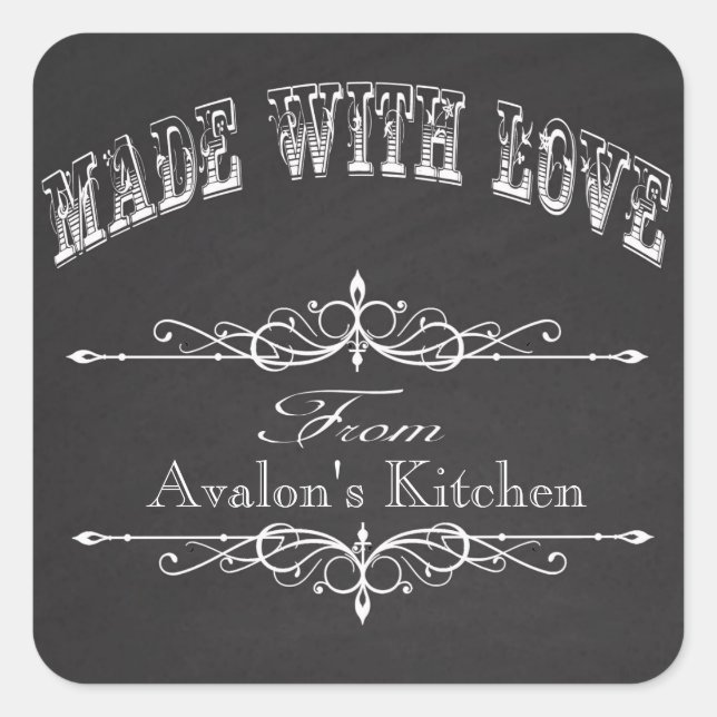 Vintage Chalkboard Baking Stickers (Front)