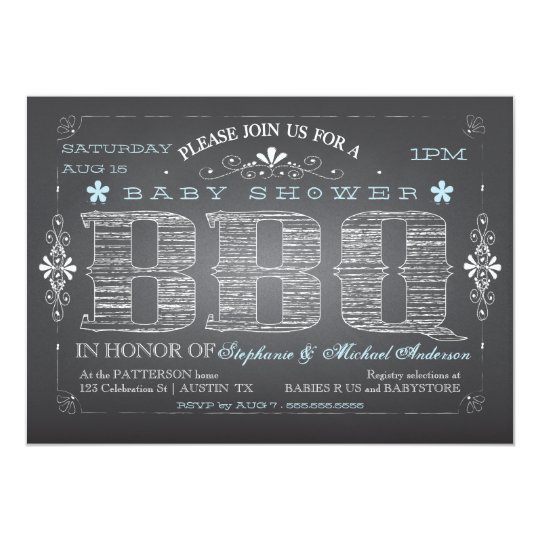 Chalkboard Baby Shower Invitation Templates 4