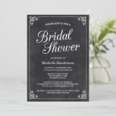 Vintage Chalkboard Bridal Shower Invitation (Standing Front)