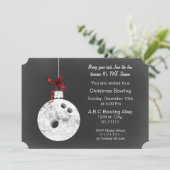 Vintage Chalkboard Christmas Bowling Invitations (Standing Front)