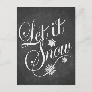 Let It Snow Chalkboard Christmas Gifts On Zazzle