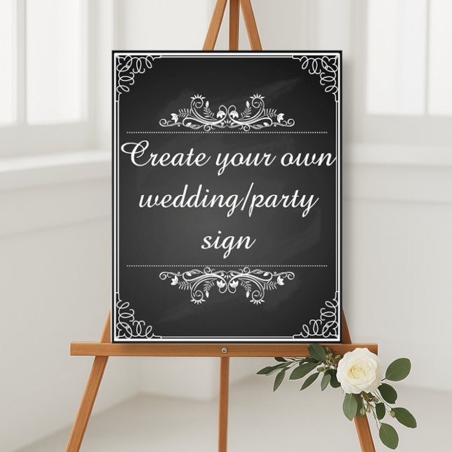 Vintage chalkboard Create your own wedding sign (Creator Uploaded)