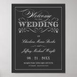 Vintage Chalkboard Elegant Wedding Welcome Sign at Zazzle