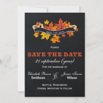 Vintage Chalkboard fall save the date