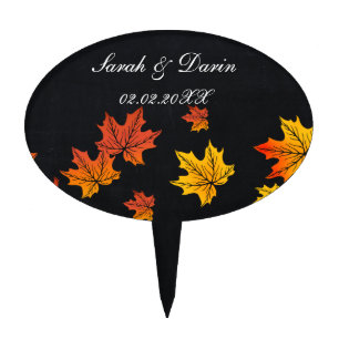 Vintage Chalkboard fall wedding cake picks