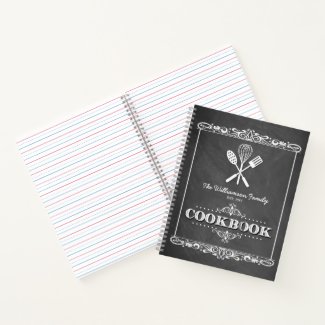Vintage Chalkboard Family Cookbook Recipe Notebook