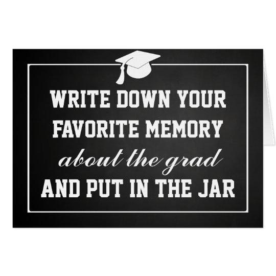 Vintage Chalkboard Graduate Hat Memory Jar | Zazzle.com
