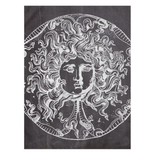 vintage chalkboard Greek mythology Gorgon medusa Tablecloth