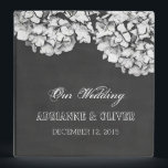 Vintage Chalkboard Hydrangeas Wedding 3 Ring Binder<br><div class="desc"></div>