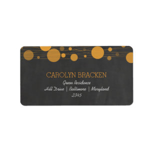 Vintage Chalkboard Lantern Wedding Label