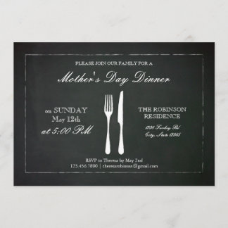Vintage Chalkboard Mother's Day Invitation