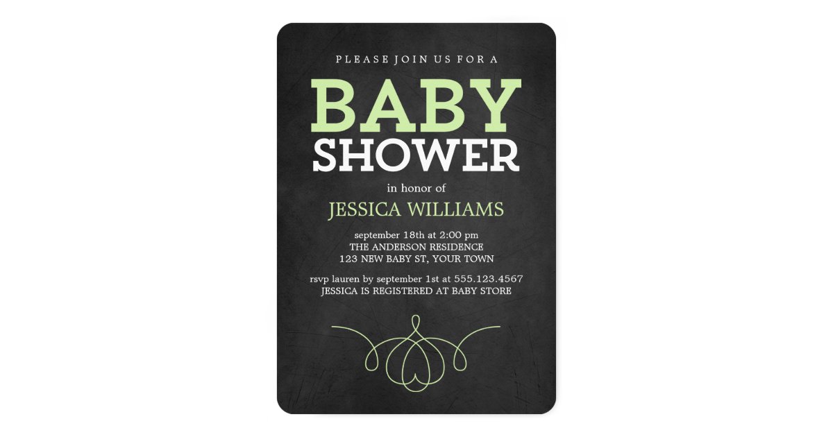 Vintage Chalkboard Neutral Gender Baby Shower Invitation Zazzle Com Vintage Chalkboard Neutral Gender Baby Shower Invitation Zazzle Com