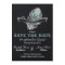Vintage Chalkboard peacock save the date
