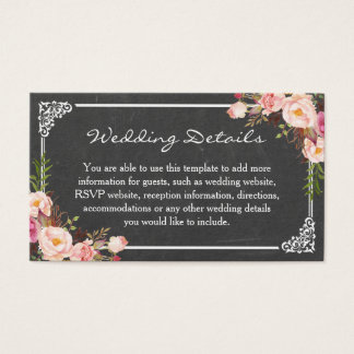 Wedding Website Insert Card Template