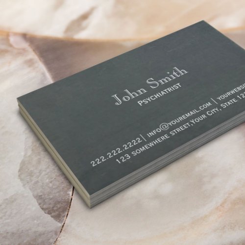 Vintage Chalkboard Psychiatrist Business Card