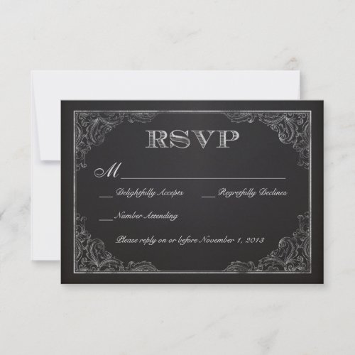 Vintage Chalkboard RSVP