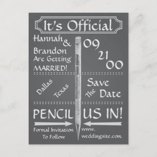 Vintage Chalkboard Style Save The Date / Invite