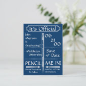 Vintage Chalkboard Style Save The Date / Invite (Standing Front)