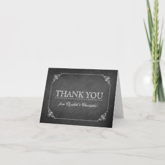 Vintage Chalkboard Thank You Card