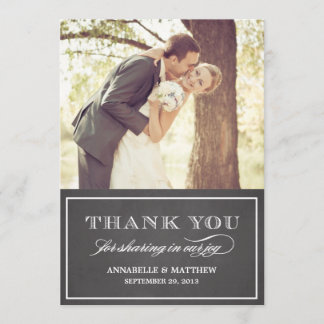 Vintage Chalkboard Thank You Card