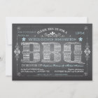 Vintage Chalkboard Wedding Shower BBQ Invitation