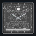 Vintage Chalkboard You Are My Sunshine Clock<br><div class="desc">Commemorate your  anniversary,  wedding,  engagement,  etc.,  with this custom personalized vintage look you are my sunshine retro square clock. Add a name to make a beautiful gift. Artwork by Amelia Carrie</div>