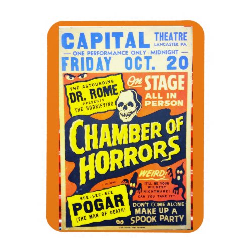 Vintage Chamber of Horrors Flexible Magnet