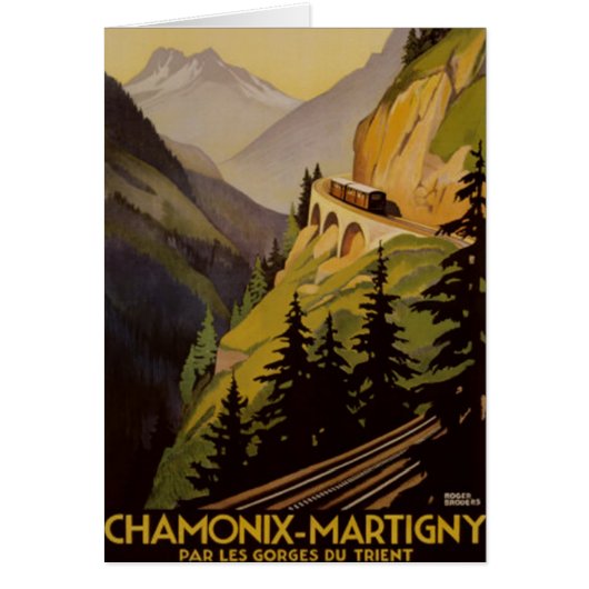 Vintage Chamonix, Mont-Blanc, France - Cards (Front)