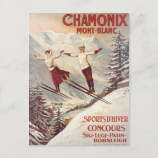Vintage Chamonix, Mont-Blanc, France - Postcard