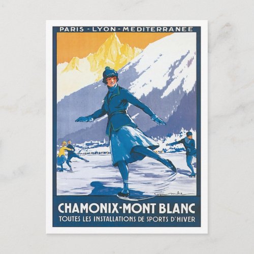 Vintage Chamonix Mont Blanc Postcard