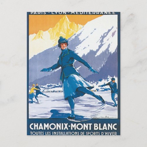 Vintage Chamonix Mont Blanc Postcard