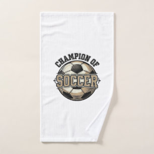 Vintage Champion of Soccer Ball Shirt Design_1 Hand Towel