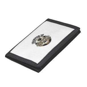 Vintage Champion of Soccer Ball Shirt Design_1 Trifold Wallet