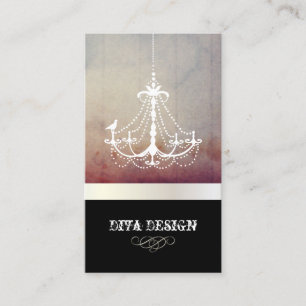 Vintage Chandelier + Baroque Background Business Card
