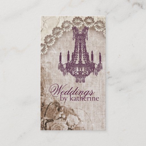 Customizable Vintage Chandelier Business Card