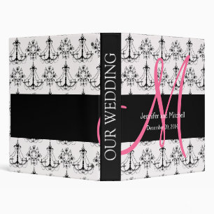 Vintage Chandelier Damask Wedding Binders