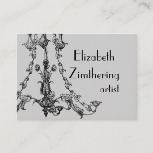 Vintage Chandelier French Style Business Card