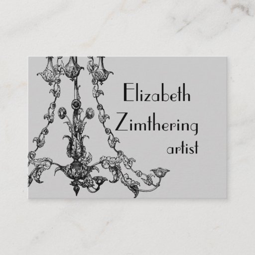 Customizable Vintage Chandelier French Style Business Card