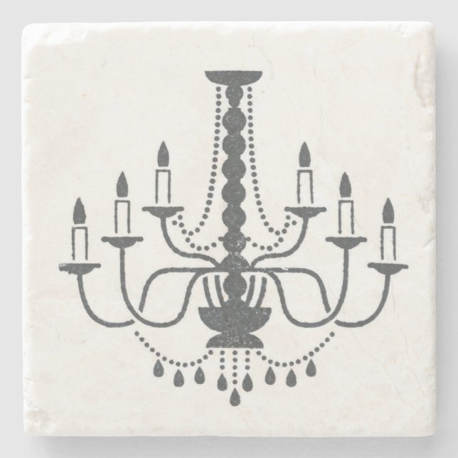 Vintage Chandelier Stone Coaster (Front)