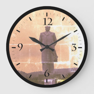 Vintage Changsha Mao Tse Tung statue Large Clock